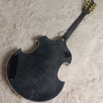 Guitarra eléctrica de estilo Gretsch con bigs bys trem en negro transparente, acepta guitarra y bajo OEM proveedor