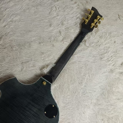 Guitarra eléctrica de estilo Gretsch con bigs bys trem en negro transparente, acepta guitarra y bajo OEM proveedor