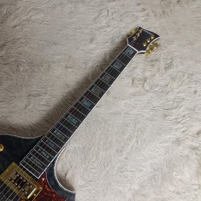 Guitarra eléctrica de estilo Gretsch con bigs bys trem en negro transparente, acepta guitarra y bajo OEM proveedor