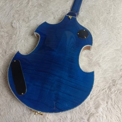 Cuerpo hueco y cuerpo irregular Gretsch guitarra eléctrica con bigs bys trem en color azul, acepta guitarra y bajo OEM proveedor