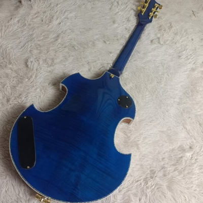 Cuerpo hueco y cuerpo irregular Gretsch guitarra eléctrica con bigs bys trem en color azul, acepta guitarra y bajo OEM proveedor