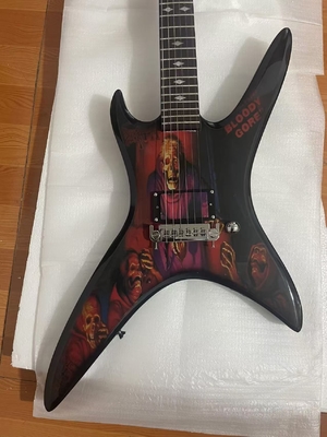 Custom B.C Rich Solid Printed Pattern Hydrographics Transfer Printing Guitarra eléctrica rara proveedor