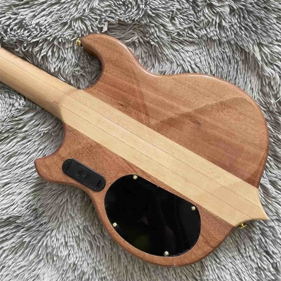 4 cuerdas personalizadas Cuello a través del cuerpo Alembico estilo Bajo eléctrico Guitarra de árbol Burl Top proveedor