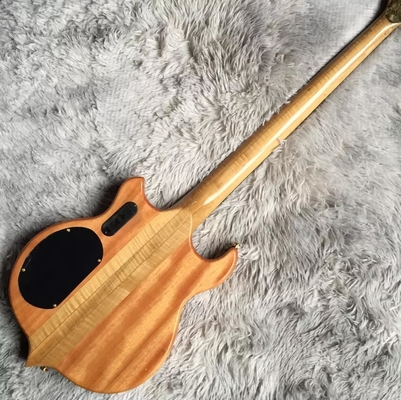 4 cuerdas personalizadas Cuello a través del cuerpo Alembico estilo Bajo eléctrico Guitarra de árbol Burl Top proveedor