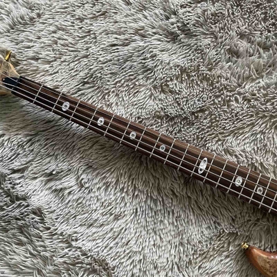 4 cuerdas personalizadas Cuello a través del cuerpo Alembico estilo Bajo eléctrico Guitarra de árbol Burl Top proveedor