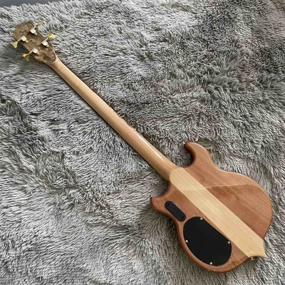 4 cuerdas personalizadas Cuello a través del cuerpo Alembico estilo Bajo eléctrico Guitarra de árbol Burl Top proveedor