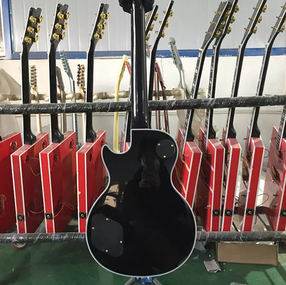 Guitarra eléctrica de diseño personalizado GB estilo Les Paul LP Gris Burl Maple Top Hardware de oro proveedor