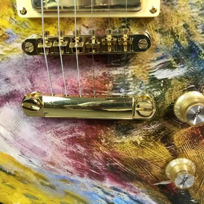 Guitarra eléctrica con pickup de 2H de estilo manual GB LP con hardware de oro Cuerpo de caoba proveedor