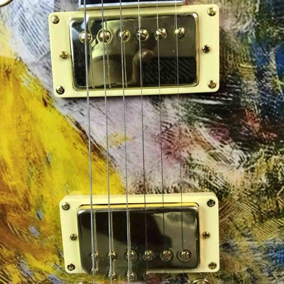 Guitarra eléctrica con pickup de 2H de estilo manual GB LP con hardware de oro Cuerpo de caoba proveedor