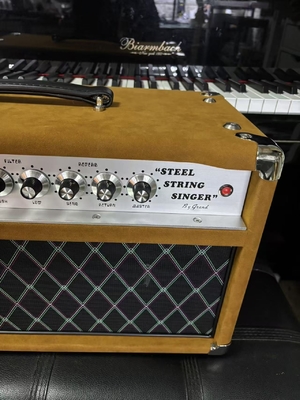2024 HOT!!! Dumble #002 Versión Clone SSS20-Coro de Acero Cantante SSS Tubo Amp Head 20Watt en Suede Marrón con Botones Originales proveedor