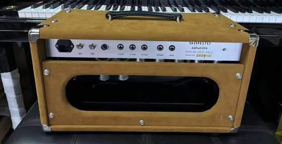 2024 HOT!!! Dumble #002 Versión Clone SSS20-Coro de Acero Cantante SSS Tubo Amp Head 20Watt en Suede Marrón con Botones Originales proveedor