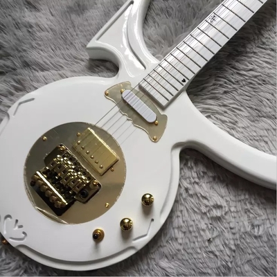 Personalizado Big Prince Arrow Inlay Gold Hardware Guitarra eléctrica en blanco proveedor
