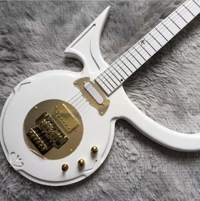 Personalizado Big Prince Arrow Inlay Gold Hardware Guitarra eléctrica en blanco proveedor