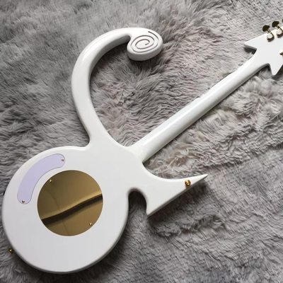 Personalizado Big Prince Arrow Inlay Gold Hardware Guitarra eléctrica en blanco proveedor