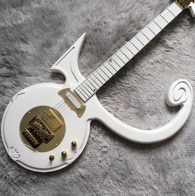 Personalizado Big Prince Arrow Inlay Gold Hardware Guitarra eléctrica en blanco proveedor