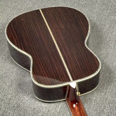 Guitarra acústica de estilo Martin Custom OM Style 42 de abeto sólido de cedro con incrustación de abalone real con sintonizador de oro vintage proveedor