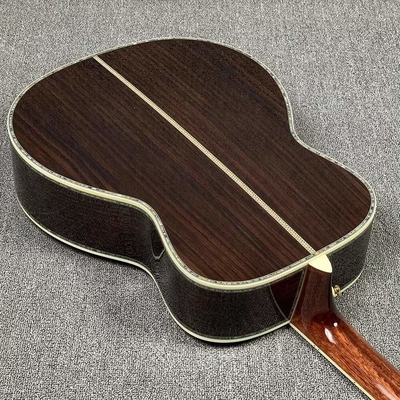 Guitarra acústica de estilo Martin Custom OM Style 42 de abeto sólido de cedro con incrustación de abalone real con sintonizador de oro vintage proveedor