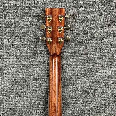 Guitarra acústica de estilo Martin Custom OM Style 42 de abeto sólido de cedro con incrustación de abalone real con sintonizador de oro vintage proveedor