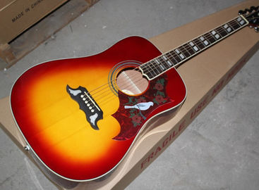 Gibson personalizado de 41 pulgadas DOVE 20 trastes de esquina redondeada tabaco Sunburst guitarra acústica con pickup de guitarra eléctrica proveedor