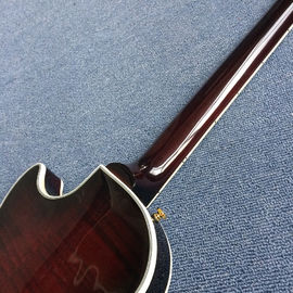 Guitarra eléctrica de nuevo estilo de alta calidad, agujeros de doble F, tablero de madera de rosa proveedor