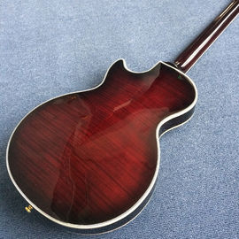 Guitarra eléctrica de nuevo estilo de alta calidad, agujeros de doble F, tablero de madera de rosa proveedor