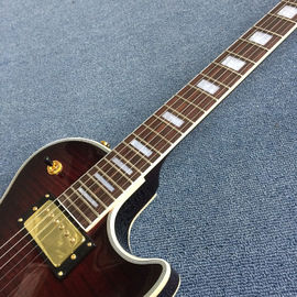 Guitarra eléctrica de nuevo estilo de alta calidad, agujeros de doble F, tablero de madera de rosa proveedor