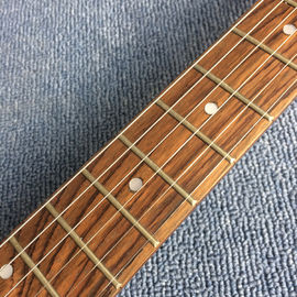 Guitarra eléctrica personalizada de alta calidad de madera de rosa. proveedor