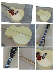 venta al por mayor de alta calidad SJ200 guitarra de abeto sólida Guitarra acústica de lujo SJ200 Natural Top Guitarra de arce sólida proveedor