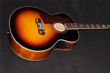 Guitarra izquierda Jumbo venta al por mayor de la guitarra promoción de la guitarra eléctrica acústica guitarra izquierda sunburst guitarra acústica proveedor