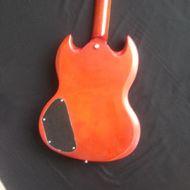 Nueva llegada naranja SG guitarra eléctrica con accesorios plateados de proveedor de China proveedor