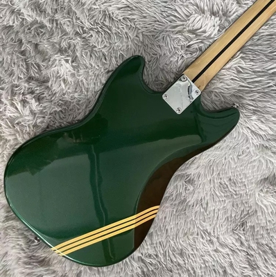 Guitarra eléctrica de estilo Fender Mustang de diseño personalizado Metal Verde S-S Pickups Hardware de cromo proveedor