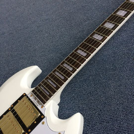 Guitarra eléctrica SG de nuevo estilo, 3 pick-ups, sistema Tremolo, Guitarra eléctrica blanca proveedor