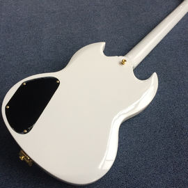 Guitarra eléctrica SG de nuevo estilo, 3 pick-ups, sistema Tremolo, Guitarra eléctrica blanca proveedor