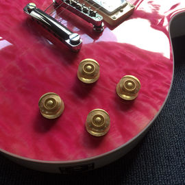 Nueva guitarra eléctrica LP de alta calidad, tablero de ébano, fijación de fretes, tapa de arce Quilte, incrustación de Abalone real proveedor