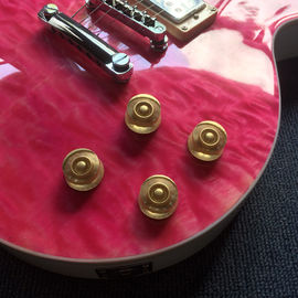 Nueva guitarra eléctrica LP de alta calidad, tablero de ébano, fijación de fretes, tapa de arce Quilte, incrustación de Abalone real proveedor