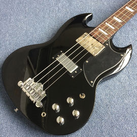 Nuevo estilo de alta calidad personalizado 4 cuerdas de bajo guitarra, Rosewood fingerboard, cuerpo negro proveedor