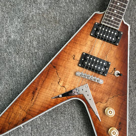 Esmeralda natural Flying V Guitar eléctrica China OEM Personalizado Cuerpo de guitarra voladora V y kits proveedor