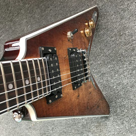 Esmeralda natural Flying V Guitar eléctrica China OEM Personalizado Cuerpo de guitarra voladora V y kits proveedor