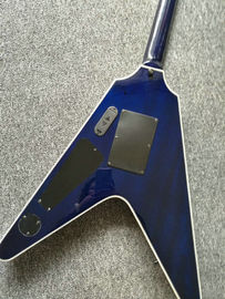 Tienda personalizada blueburst Flying V Guitarra eléctrica Flying v Guitarra China Guitarra OEM proveedor