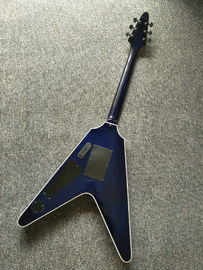 Tienda personalizada blueburst Flying V Guitarra eléctrica Flying v Guitarra China Guitarra OEM proveedor
