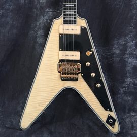China Flying V Guitar. guitarra eléctrica. buena calidad de sonido Flying V guitarra eléctrica color natural proveedor