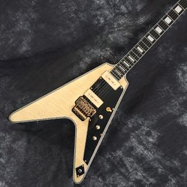 China Flying V Guitar. guitarra eléctrica. buena calidad de sonido Flying V guitarra eléctrica color natural proveedor