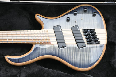 5 cuerdas de la guitarra de bajo personalizada con trastes de ventilación guitarra de bajo eléctrica cuello a través del cuerpo proveedor