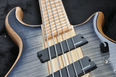 5 cuerdas de la guitarra de bajo personalizada con trastes de ventilación guitarra de bajo eléctrica cuello a través del cuerpo proveedor