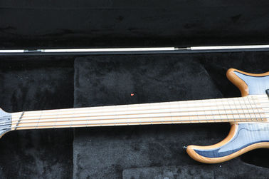 5 cuerdas de la guitarra de bajo personalizada con trastes de ventilación guitarra de bajo eléctrica cuello a través del cuerpo proveedor