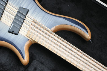 5 cuerdas de la guitarra de bajo personalizada con trastes de ventilación guitarra de bajo eléctrica cuello a través del cuerpo proveedor