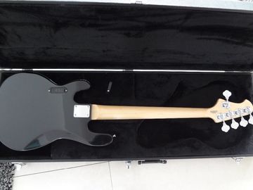 Guitarra de bajo de 5 cuerdas Erine Ball Sting Ray 5 cuerpo de arce gris acolchado cuello de arce y tabla proveedor