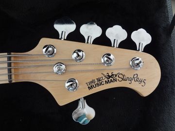 Guitarra de bajo de 5 cuerdas Erine Ball Sting Ray 5 cuerpo de arce gris acolchado cuello de arce y tabla proveedor
