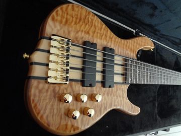 Bajo de 6 cuerdas Smith bajo personalizado Golden Hardwares Wilkinson brodges original Activa pickup 5 capas cerrojo en el cuello proveedor