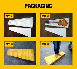 Guitarra baja de 6 cuerdas JP2 cuerpo de arce acolchado amarillo atrás y delante Recogidas activas Puentes dorados y sintonizador Alder con ebo proveedor